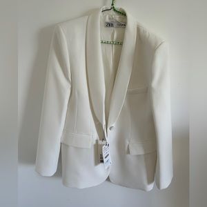 Zara White Blazer